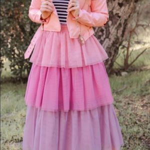 NEW Halogen x Atlantic-Pacific Tiered Tulle Skirt
